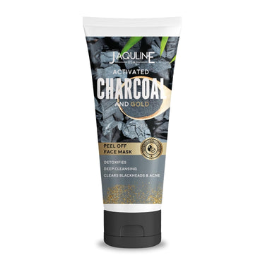 Jaquline USA Activated Charcoal and Gold Peel Off Face Mask for Men & Women Both | contains activated charcoal infused with gold dust | Defeat Blackheads & Whiteheads | control signs of ageing and giving your skin a radiant glow |Dermatologically Tested |